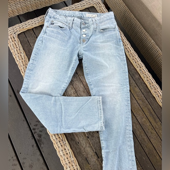 AG for Anthropologie Nolan ankle button up faded jeans , 27 - Picture 2 of 10